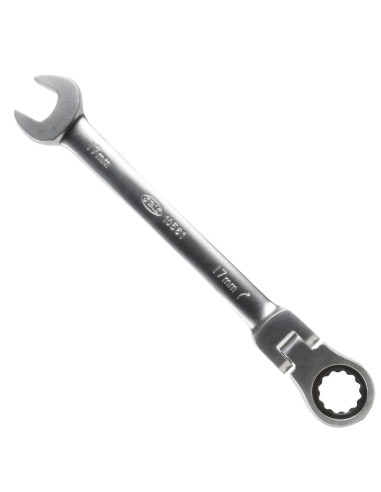 LLAVE COMBINADA ARTICULADA CON TRINQUETE 17MM