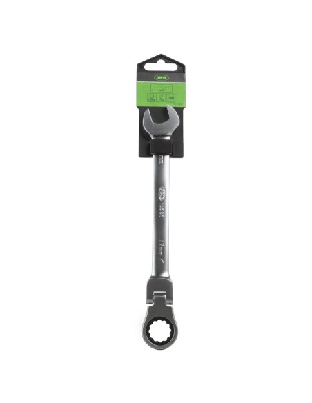 LLAVE COMBINADA ARTICULADA CON TRINQUETE 17MM