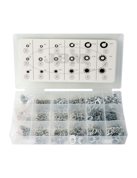 ESTUCHE DE ARANDELAS GROWER Y DENTADAS 720PCS
