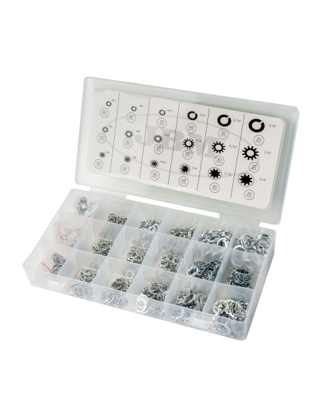 ESTUCHE DE ARANDELAS GROWER Y DENTADAS 720PCS