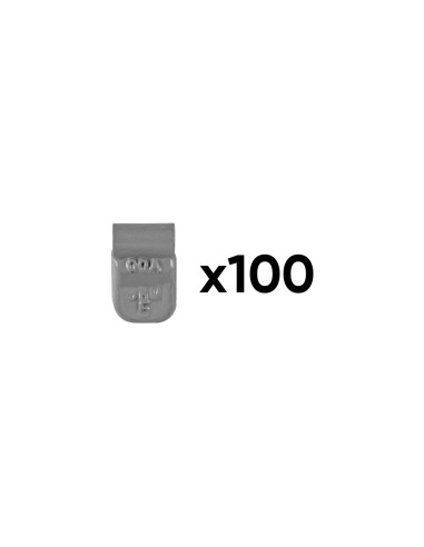 CAJA DE 100 CONTRAPESAS ZINC GRAPA 05GR. ESPECIAL LLANTA UNIVERSAL