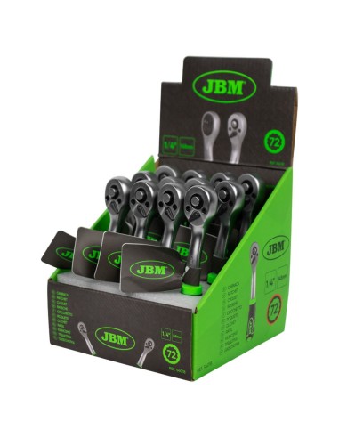 CARRACA DE 1/4" CON CABEZAL DE 72 DIENTES 145MM CINCADA