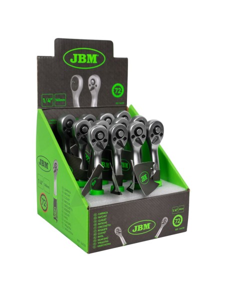 CARRACA DE 1/4" CON CABEZAL DE 72 DIENTES 145MM CINCADA
