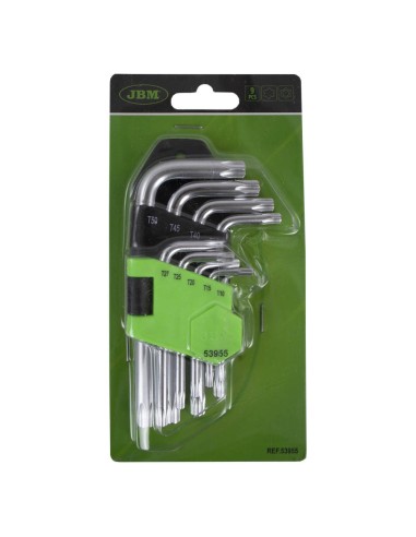 SET DE 9 LLAVES TORX CORTAS