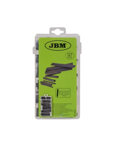 ESTUCHE DE TUBOS TERMORETRÁCTILES NEGROS 127PCS