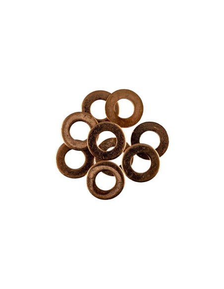 BOLSA DE 50 ARANDELAS DE COBRE PARA INYECTORES (15,0 X 7,5 X 1,0MM)
