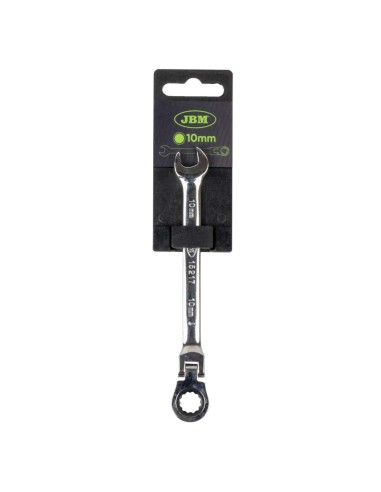 LLAVE COMBINADA ARTICULADA CON TRINQUETE 10MM - ACABADO BRILLANTE