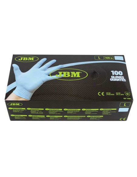 GUANTES AZUL DESECHABLES DE NITRILO TALLA L 3,5MIL