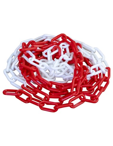CADENA DE PLÁSTICO 5M - BLANCA / ROJA