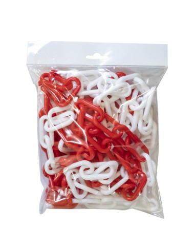 CADENA DE PLÁSTICO 5M - BLANCA / ROJA