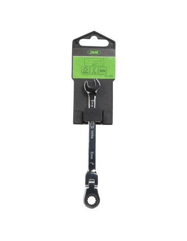 LLAVE COMBINADA ARTICULADA CON TRINQUETE 8MM