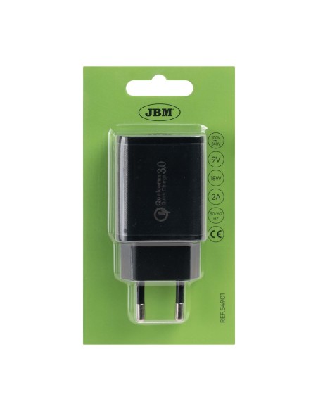 CARGADOR CON ADAPTADOR USB PARA CARGA RÁPIDA DE 9V / 2A