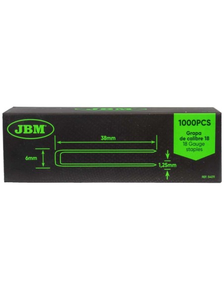SET DE GRAPAS 38X6MM DE CALIBRE 18 (1000PCS)