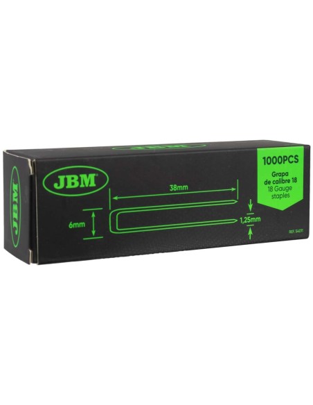SET DE GRAPAS 38X6MM DE CALIBRE 18 (1000PCS)