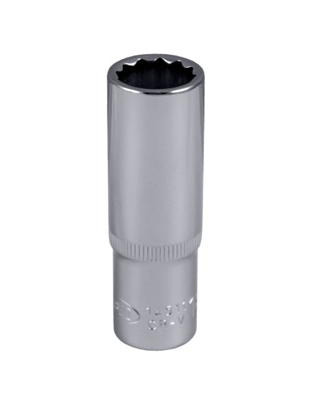 VASO 12 CANTOS 1/2" 75MM LARGO 18MM CROMADO