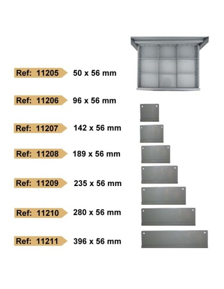 SEPARADOR 396X56MM PARA ARMARIO DE 9 CAJONES REF. 52360