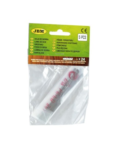 SET DE 5 HOJAS DE SIERRA CON 24 DIENTES PARA MADERA