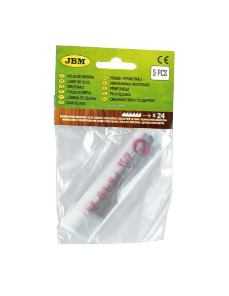 SET DE 5 HOJAS DE SIERRA CON 24 DIENTES PARA MADERA