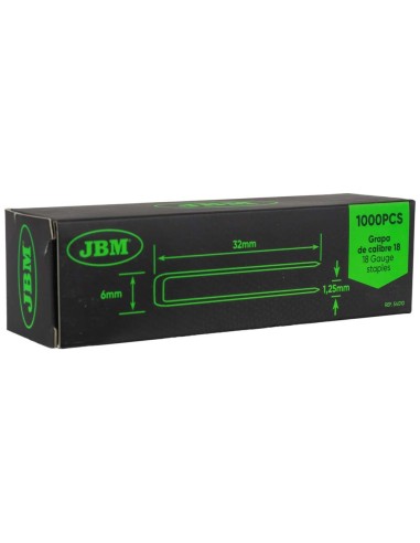 SET DE GRAPAS 32X6MM DE CALIBRE 18 (1000PCS)