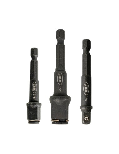 SET DE 3 ADAPTADORES DE LLAVE DE VASO CON PUNTA HEXAGONAL