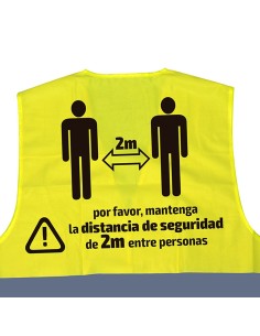 CHALECO DE ALTA VISIBILIDAD SERIGRAFIADO - 2 METROS
