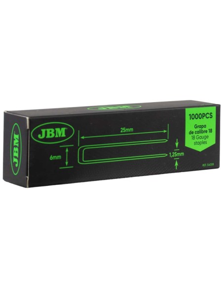 SET DE GRAPAS 25X6MM DE CALIBRE 18 (1000PCS)