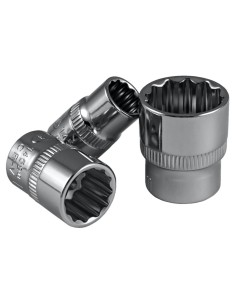 VASO CORTO 12 CANTOS 3/8" DE 19MM - CROMADO