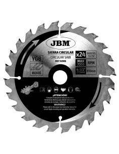 HOJA DE SIERRA CIRCULAR 24T 115MM PARA MADERA PARA REF. 60011