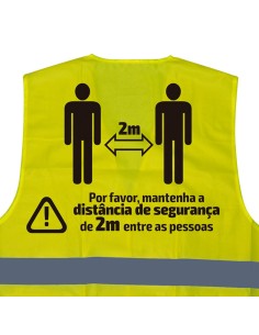 CHALECO DE ALTA VISIBILIDAD SERIGRAFIADO - 2 METROS - PT