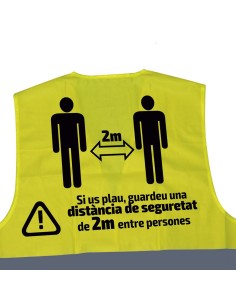 CHALECO DE ALTA VISIBILIDAD SERIGRAFIADO - 2 METROS - CA