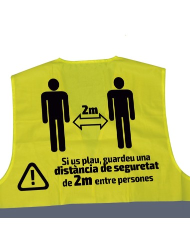 CHALECO DE ALTA VISIBILIDAD SERIGRAFIADO - 2 METROS - CA