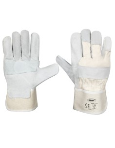 GUANTES DE PIEL Y TELA
