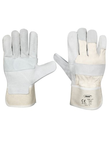 GUANTES DE PIEL Y TELA
