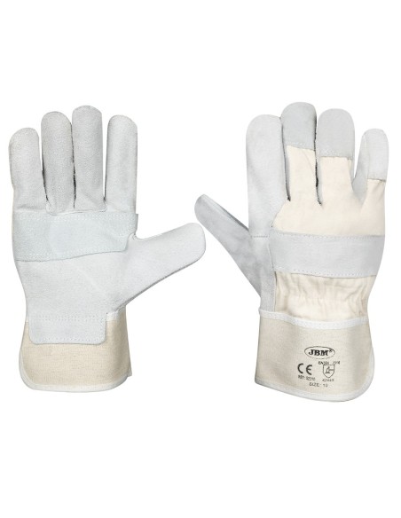 GUANTES DE PIEL Y TELA