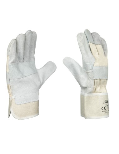 GUANTES DE PIEL Y TELA