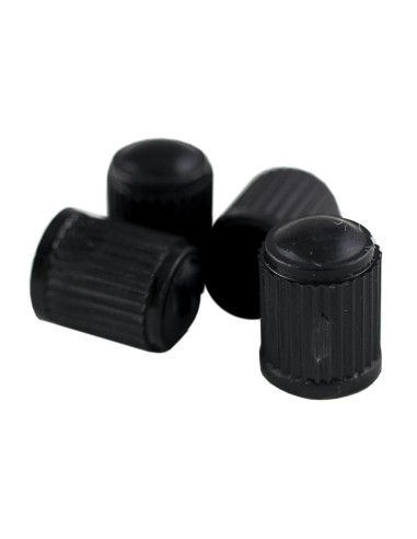 SET DE 4 TAPONES DE PLÁSTICO NEGROS PARA VÁLVULA NEUMÁTICO