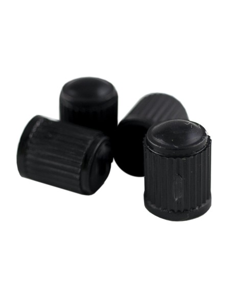 SET DE 4 TAPONES DE PLÁSTICO NEGROS PARA VÁLVULA NEUMÁTICO