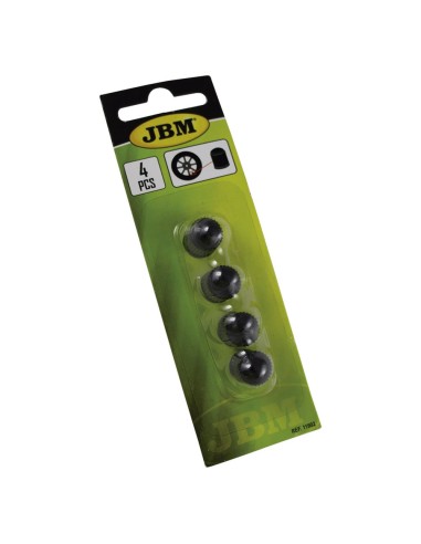 SET DE 4 TAPONES DE PLÁSTICO NEGROS PARA VÁLVULA NEUMÁTICO