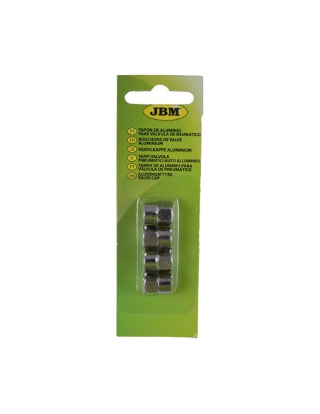 SET DE 4 TAPONES DE ALUMINIO PARA VÁLVULA DE NEUMÁTICO