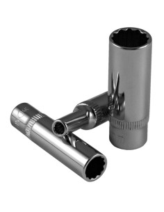 VASO DE 1/4" 12 CANTOS 50MM LARGO CROMADO 5MM