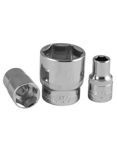 VASO 1/2" HEX. DE 17MM CROMADO