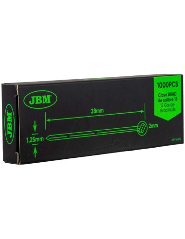 SET DE CLAVOS BRAD 38X1.25MM DE CALIBRE 18 (1000 PCS)