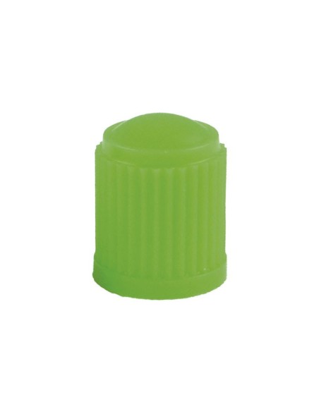 SET DE 4 TAPONES DE PLÁSTICO VERDES PARA VÁLVULA DE NEUMÁTICO