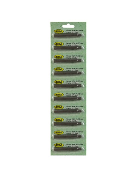 BROCA HEX.BOCA 10X75MM LARGO,PUNTA 12MM