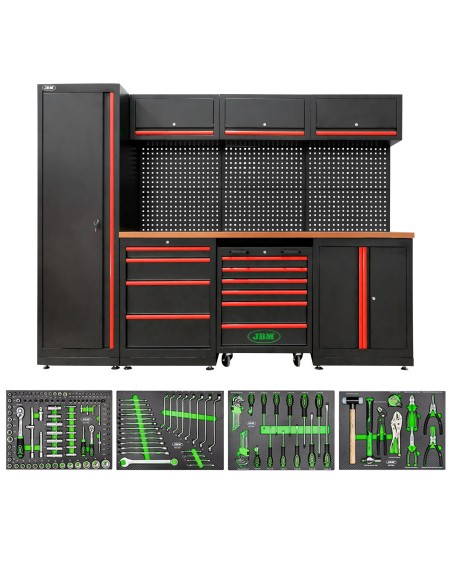 CONJUNTO DE MUEBLES MODULARES (18 PCS) + SET DE 4 MÓDULOS EVA CARBONO