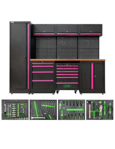 CONJUNTO DE MUEBLES MODULARES (18 PCS) + SET DE 4 MÓDULOS EVA CARBONO