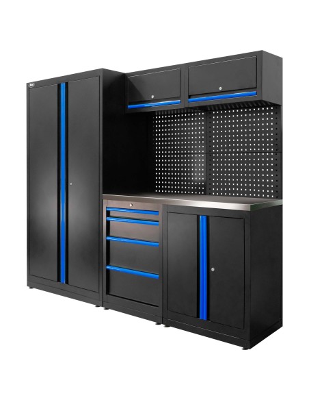 CONJUNTO DE MUEBLES MODULARES (13PCS) - SET CON ARMARIO DE DOS PUERTAS (REF.18105)
