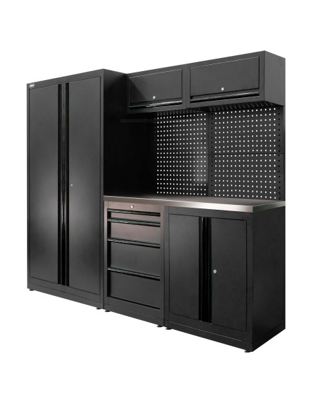 CONJUNTO DE MUEBLES MODULARES (13PCS) - SET CON ARMARIO DE DOS PUERTAS (REF.18105)