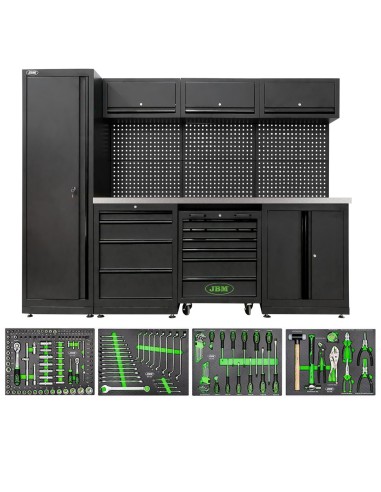 CONJUNTO DE MUEBLES MODULARES (18 PCS) + SET DE 4 MÓDULOS EVA CARBONO