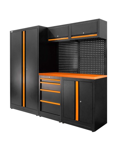 CONJUNTO DE MUEBLES MODULARES (13PCS) - SET CON ARMARIO DE DOS PUERTAS (REF.18105)